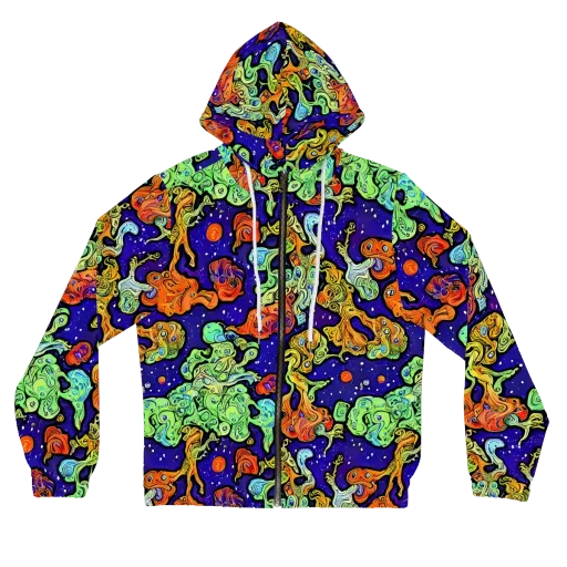 Midnight Reef on a Women's Full-Zip Hoodie