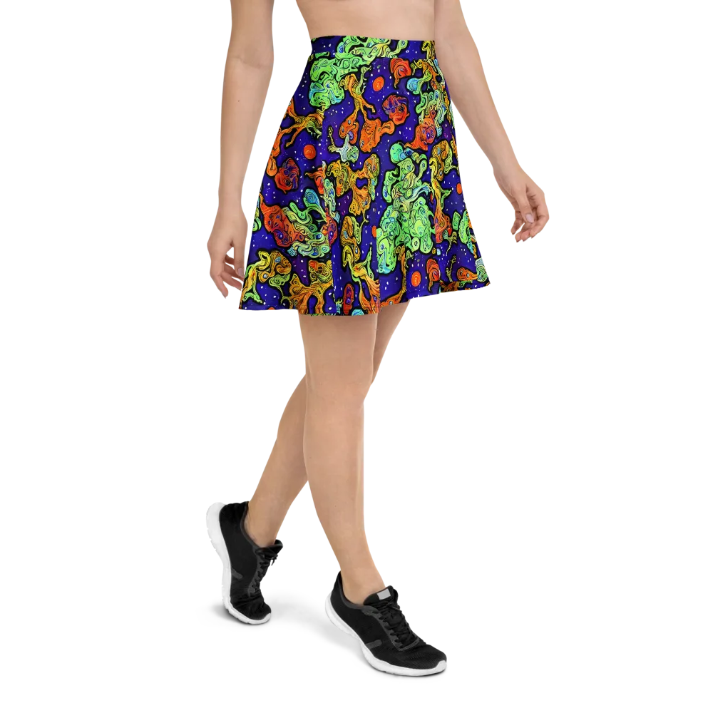 Midnight Reef on Skater Skirt — Right