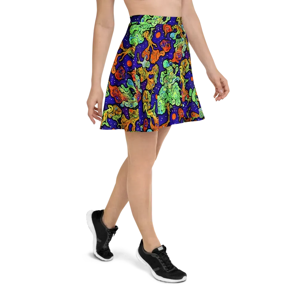 Midnight Reef on Skater Skirt — Right