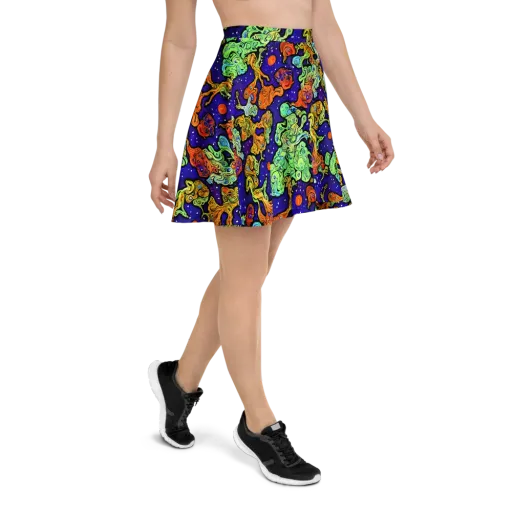 Midnight Reef on a Skater Skirt