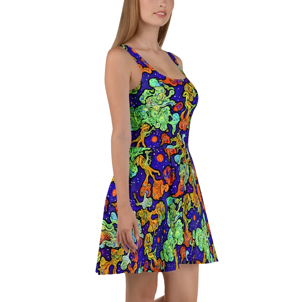 Midnight Reef on Skater Dress — Right