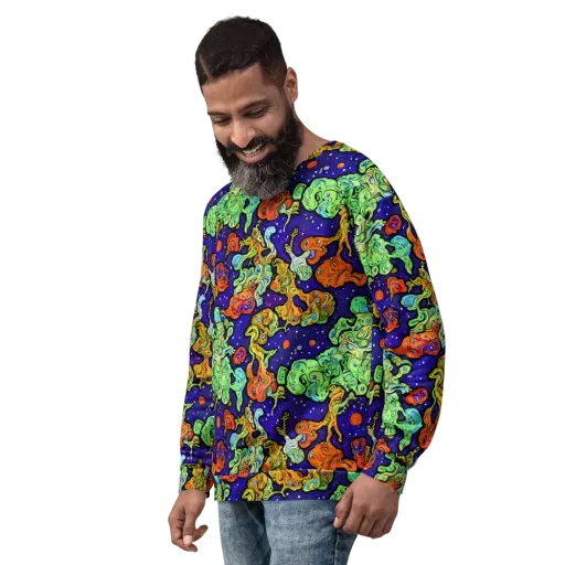 Midnight Reef on a Sweatshirt