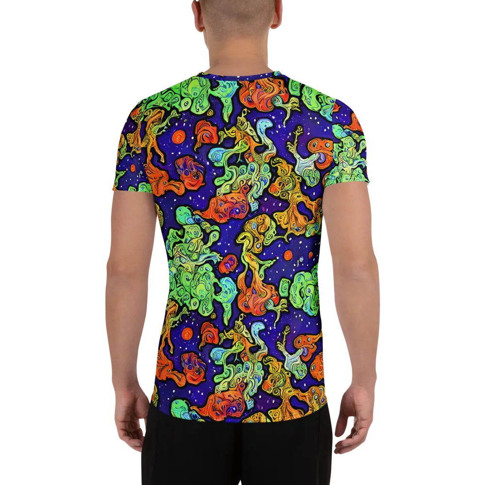 Midnight Reef on Men's Athletic T-Shirt — Back