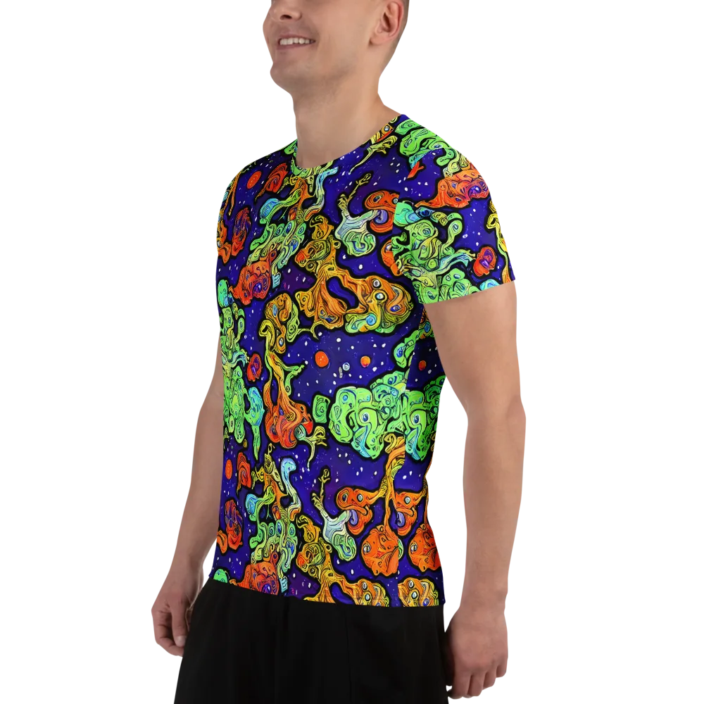 Midnight Reef on Men's Athletic T-Shirt — Left