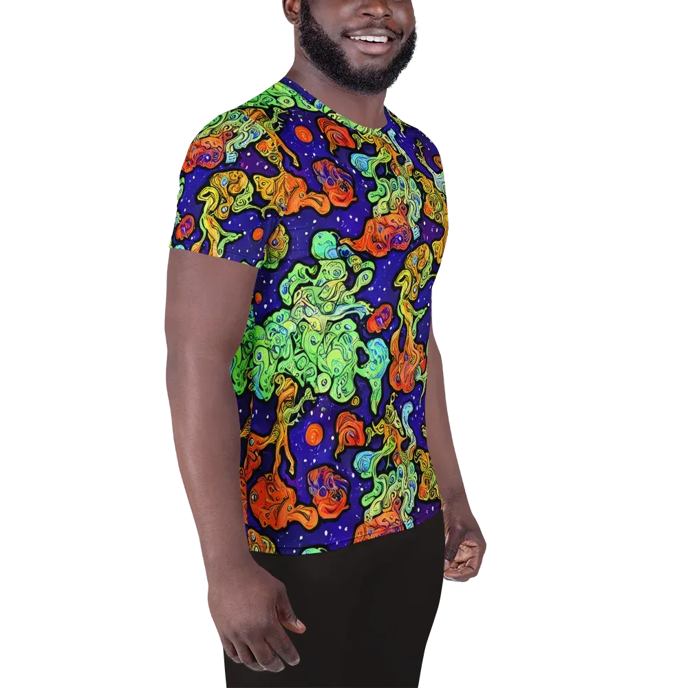 Midnight Reef on Men's Athletic T-Shirt — Right