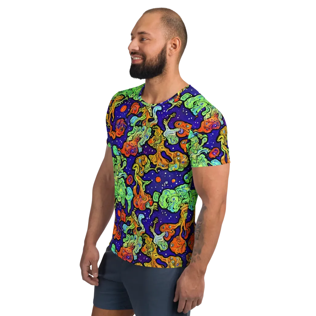 Midnight Reef on Men's Athletic T-Shirt — Left