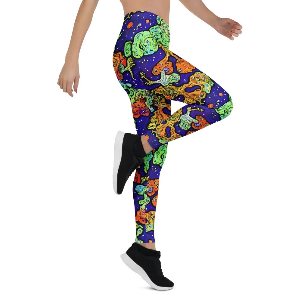 Midnight Reef on Leggings — Right