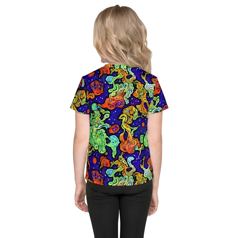 Midnight Reef on Kids Crew Neck T-Shirt — Back