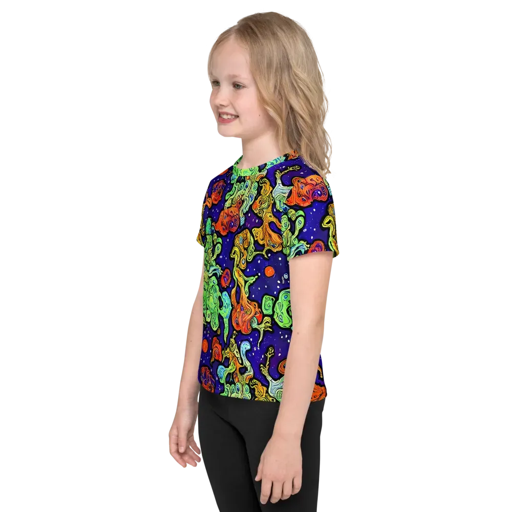 Midnight Reef on Kids Crew Neck T-Shirt — Left