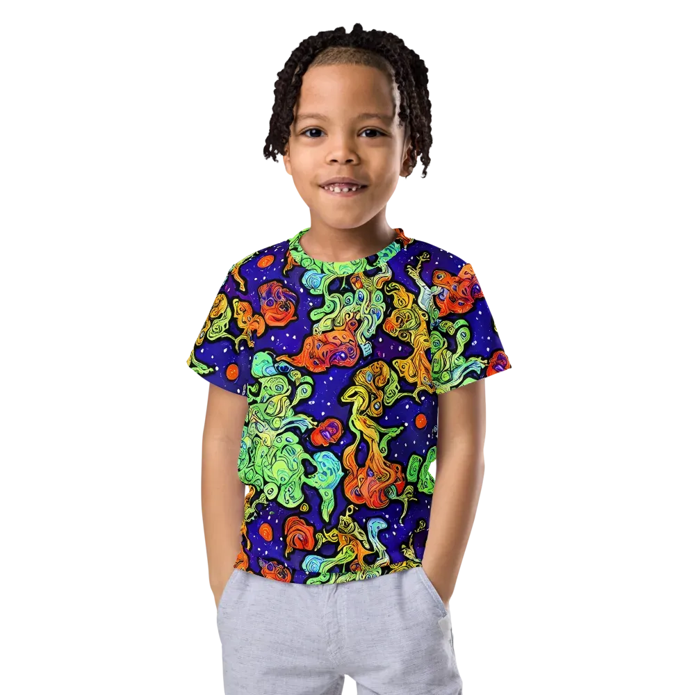 Midnight Reef on Kids Crew Neck T-Shirt — Front