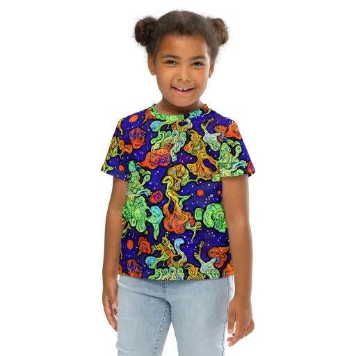 Midnight Reef on a Kids Crew Neck T-Shirt
