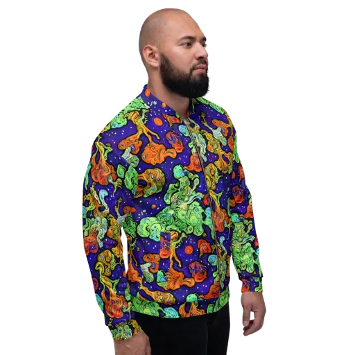 Midnight Reef on a Bomber Jacket