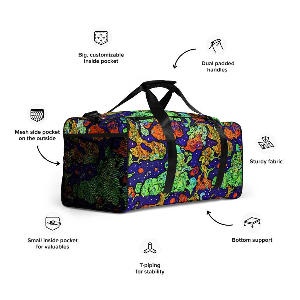 Midnight Reef on Duffle Bag — Right Front
