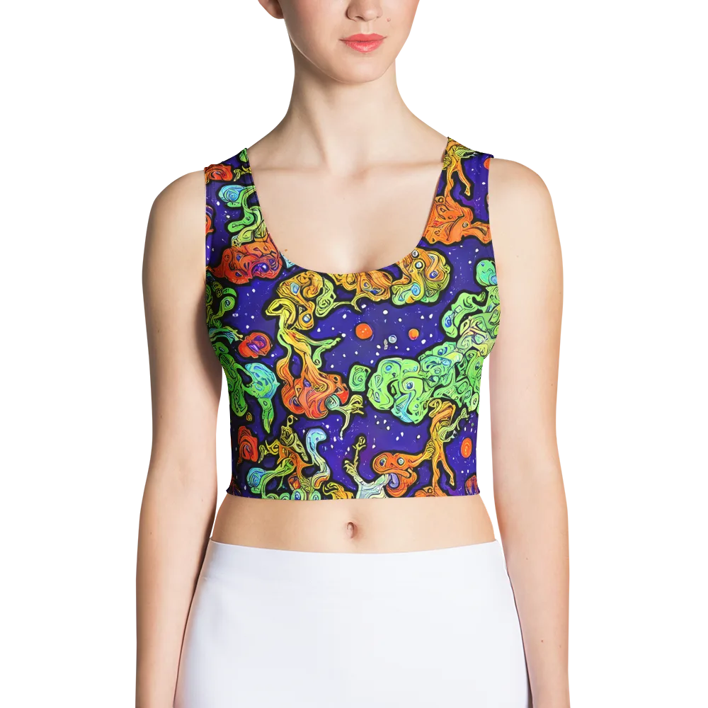 Midnight Reef on Crop Top — Front