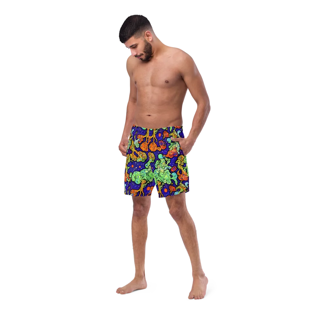 Midnight Reef on Swim Trunks — Left Front