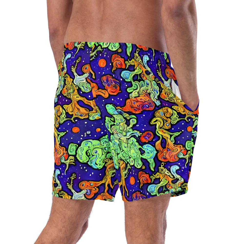 Midnight Reef on Swim Trunks — Right Back