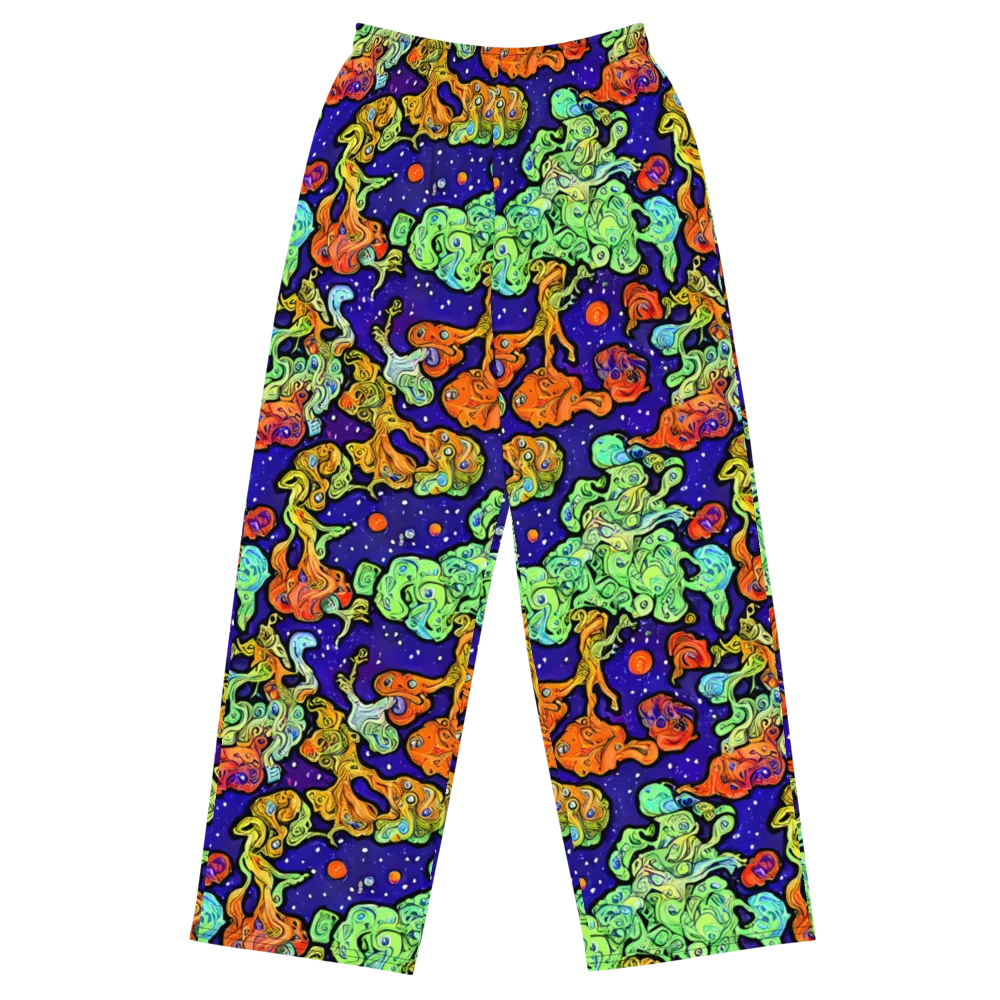 Midnight Reef on Wide-Leg Pants — Front