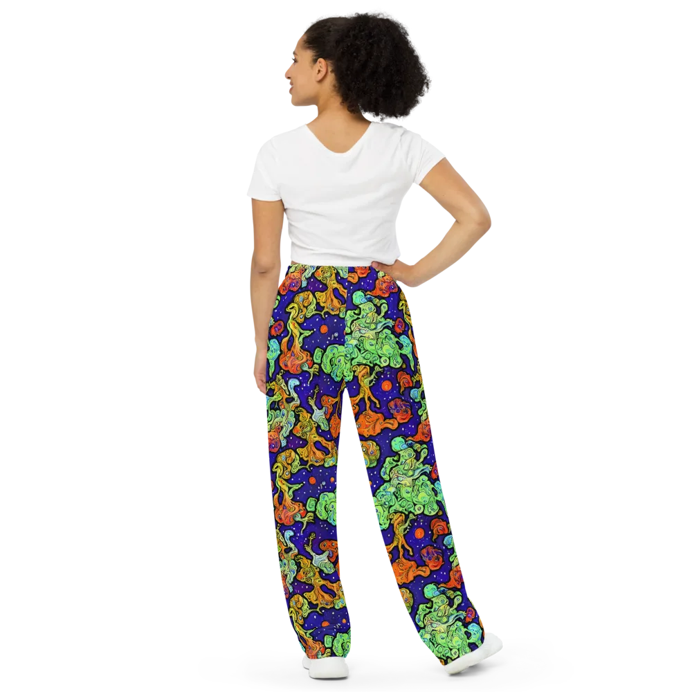 Midnight Reef on Wide-Leg Pants — Back