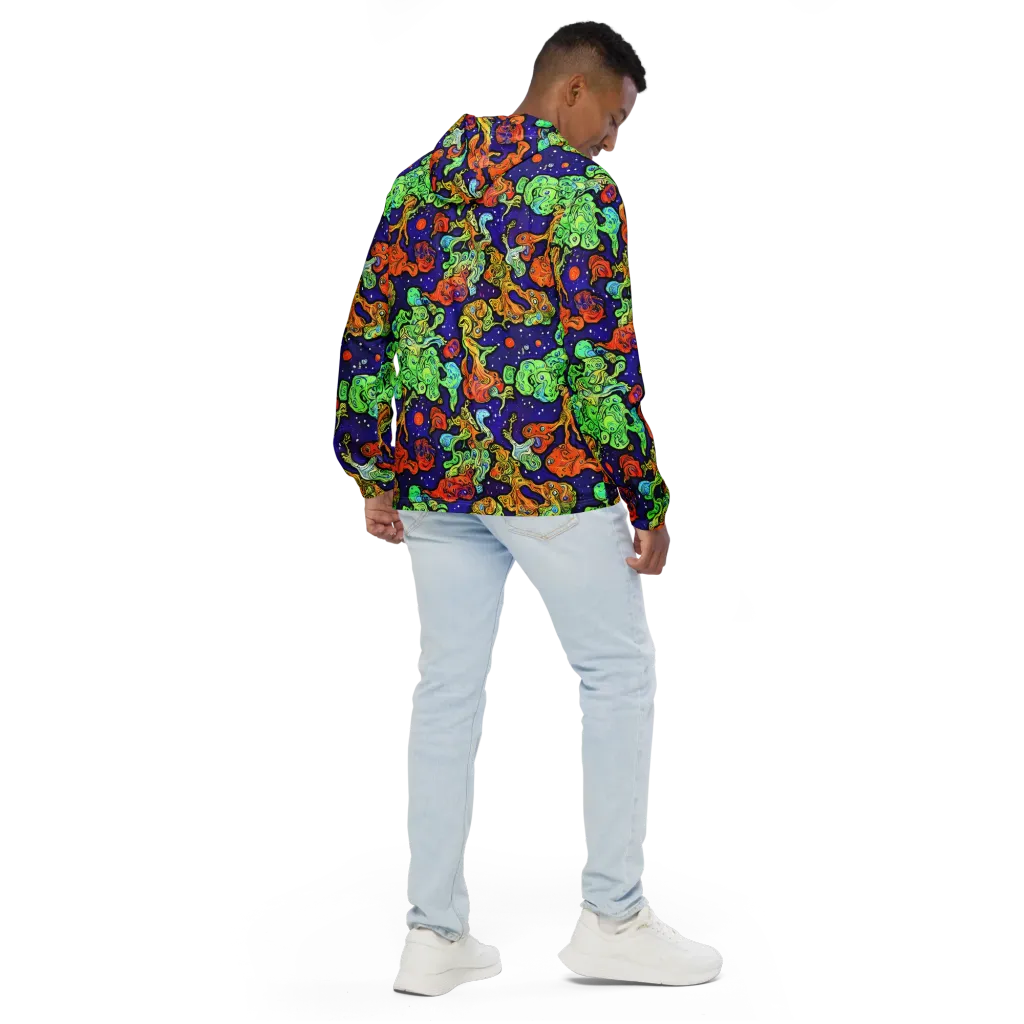 Midnight Reef on Men's Windbreaker — Back