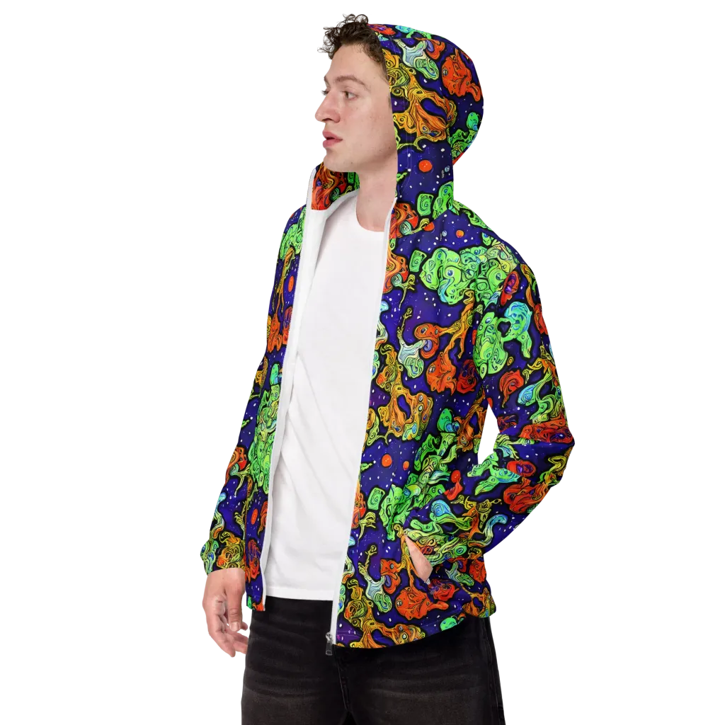 Midnight Reef on Men's Windbreaker — Left Front