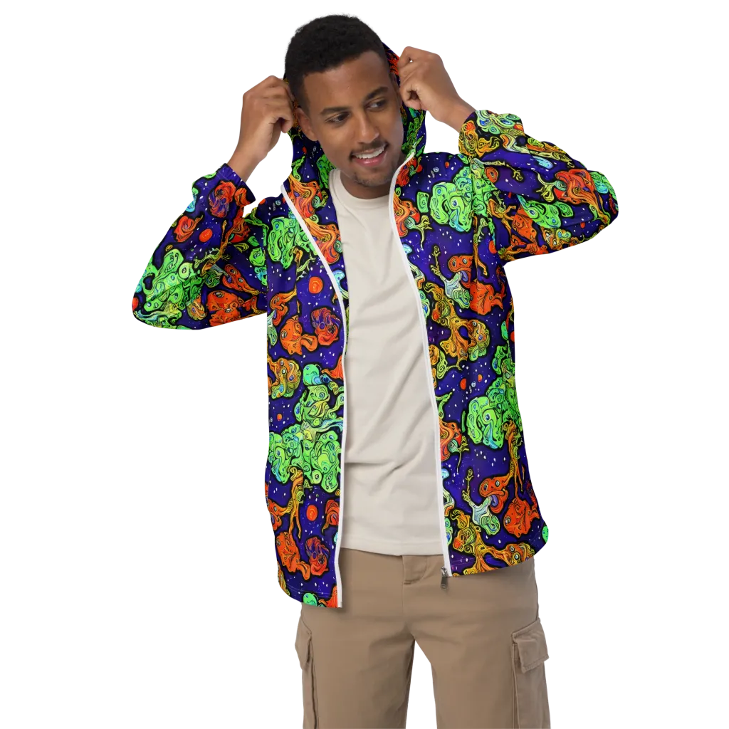 Midnight Reef on Men's Windbreaker — Front
