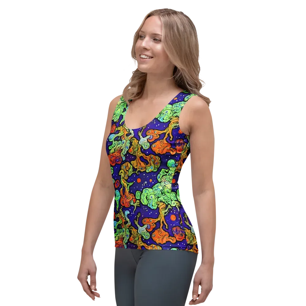 Midnight Reef on Women's Tank Top — Left Front