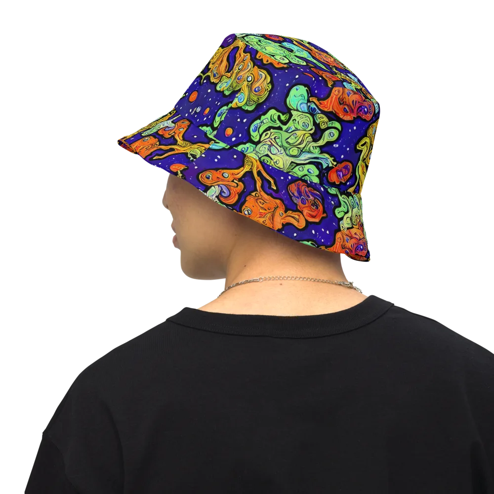 Midnight Reef on Reversible Bucket Hat — Back Inside