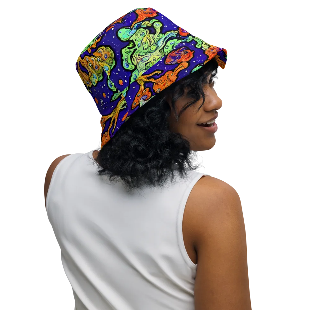 Midnight Reef on Reversible Bucket Hat — Right Outside