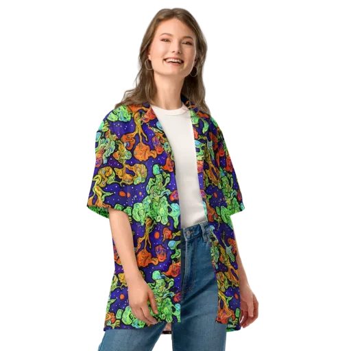 Midnight Reef on a Button Shirt