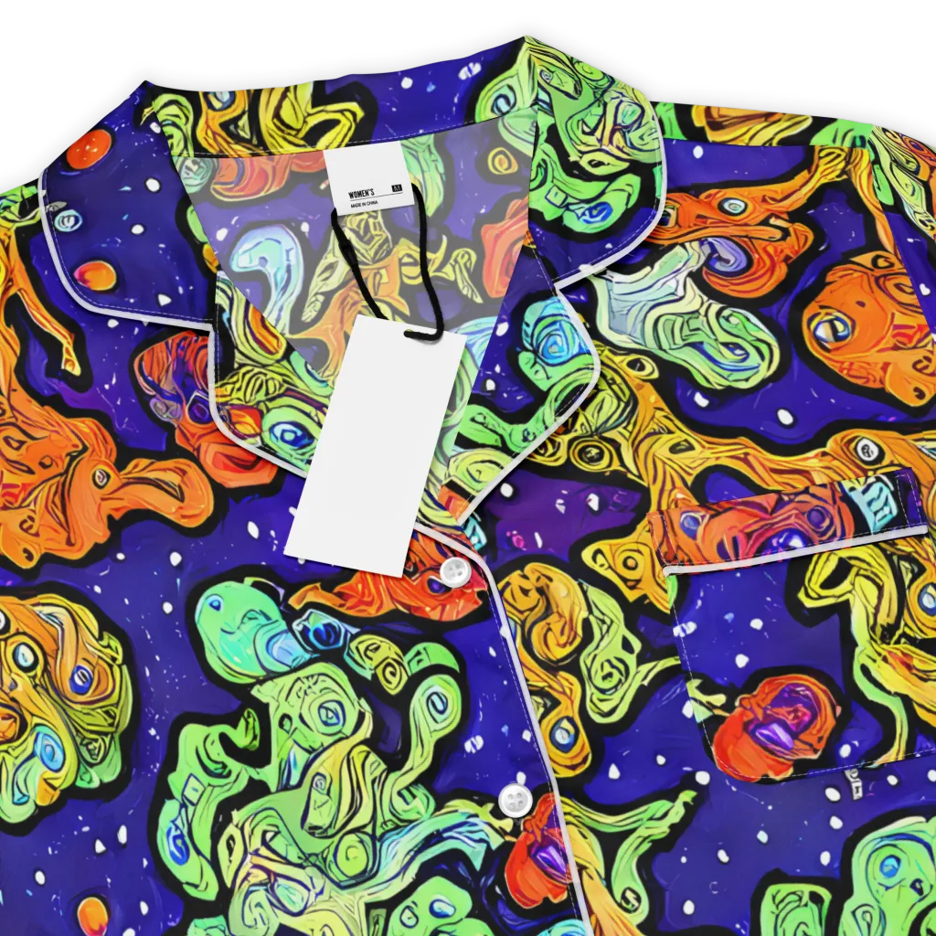 Midnight Reef on Women's Short Sleeve Pajama Top — Product details
