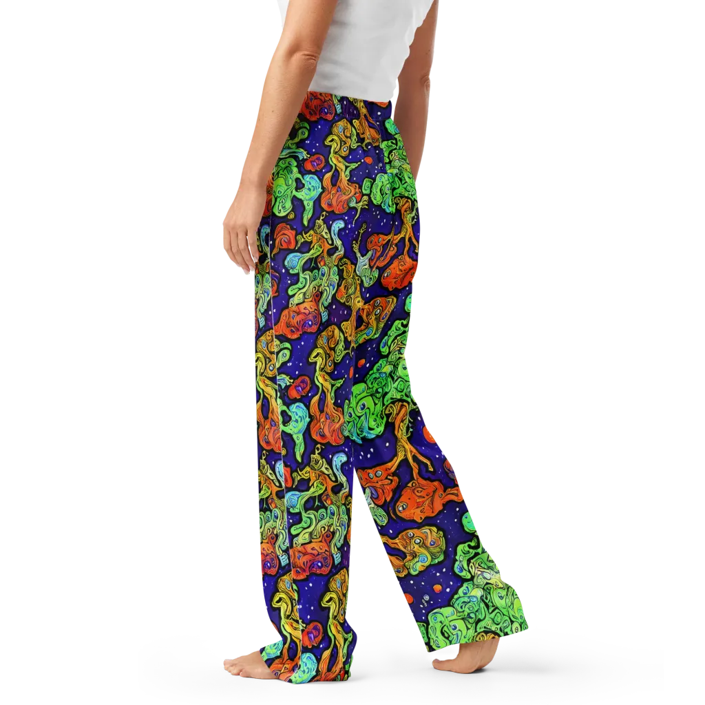 Midnight Reef on Women's Pajama Pants — Left