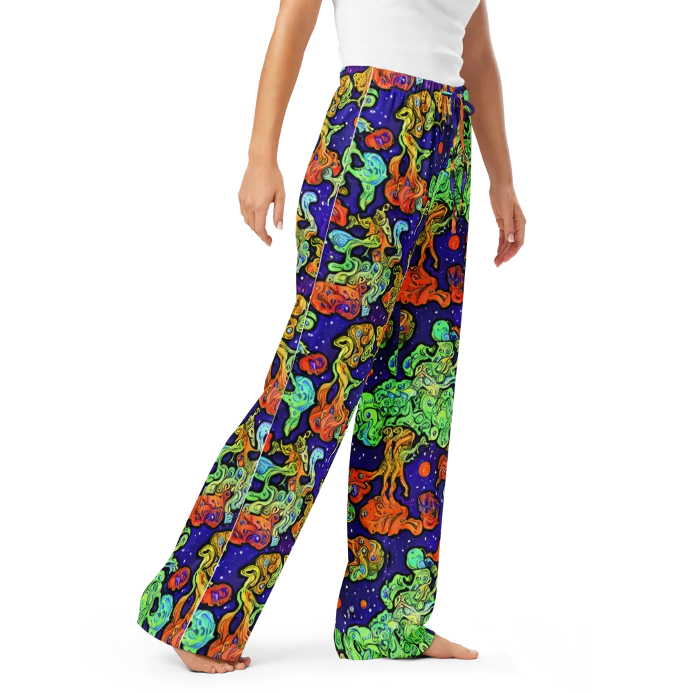 Midnight Reef on Women's Pajama Pants — Right Front