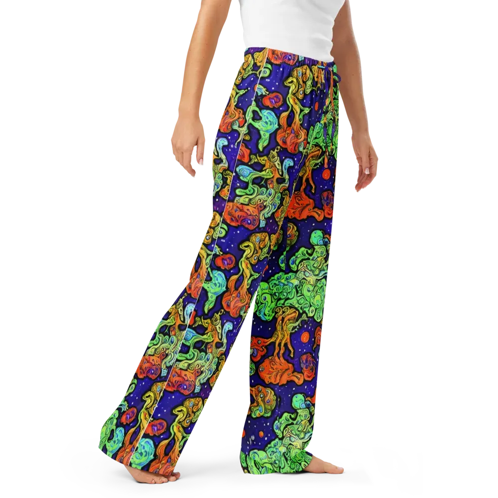 Midnight Reef on Women's Pajama Pants — Right Front
