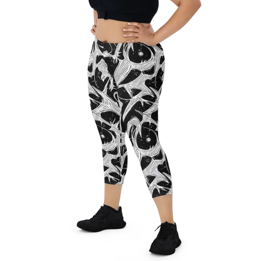 Inkwood Veins on a Capri Leggings