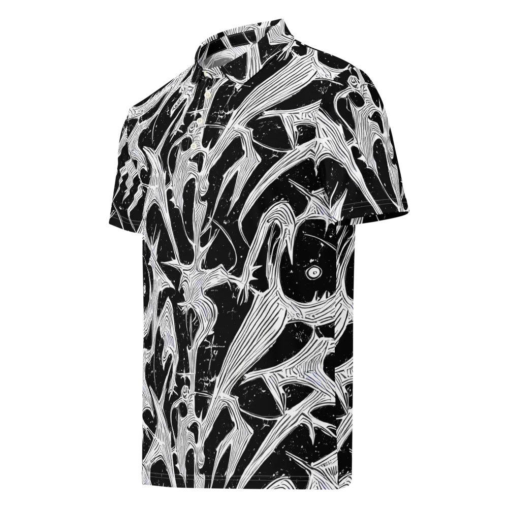 Inkwood Veins on Men's Slim Fit Polo Shirt — Left Front