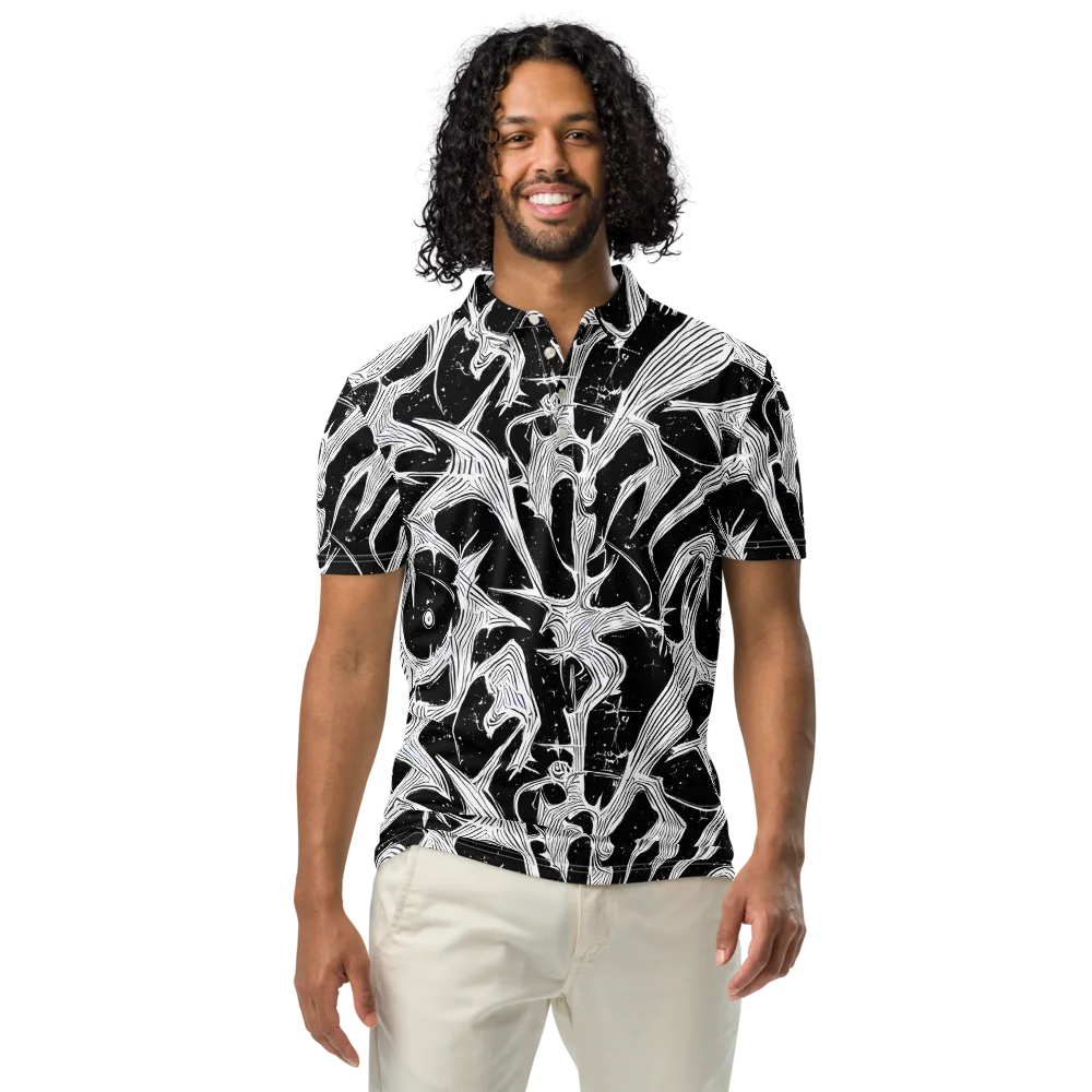 Inkwood Veins on Men's Slim Fit Polo Shirt — Front