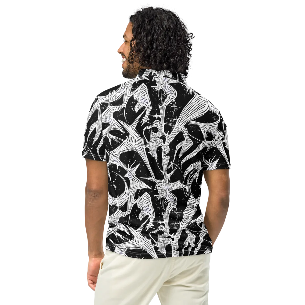 Inkwood Veins on Men's Slim Fit Polo Shirt — Back