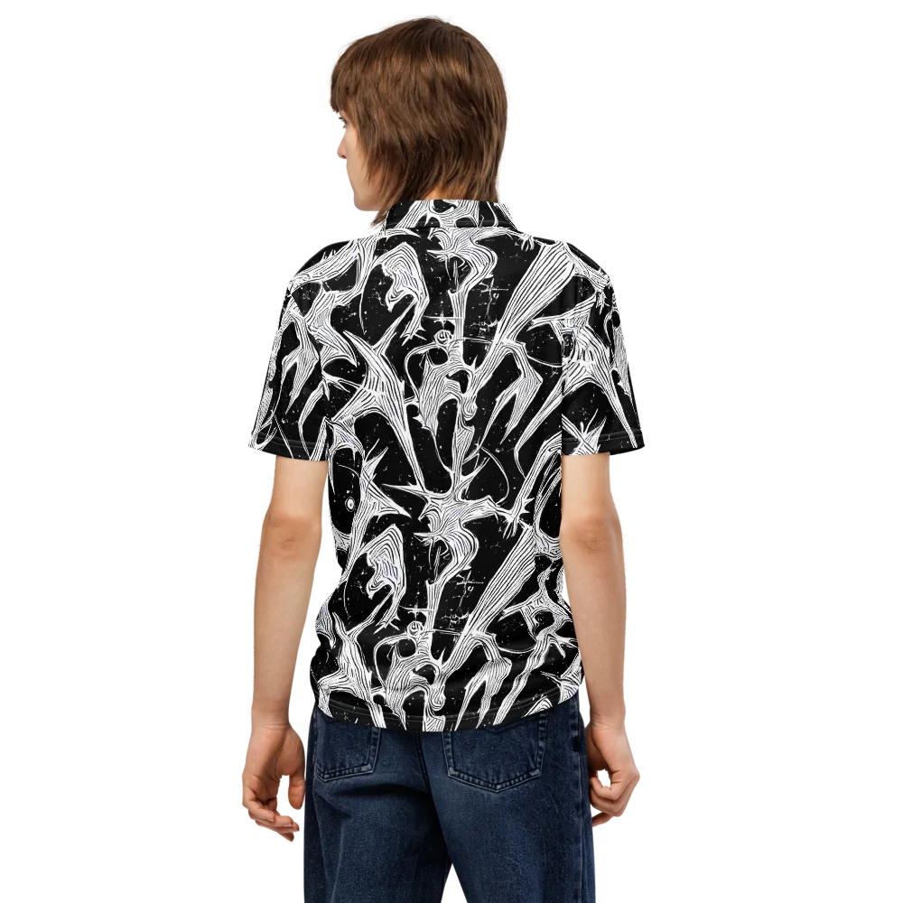 Inkwood Veins on Men's Slim Fit Polo Shirt — Back