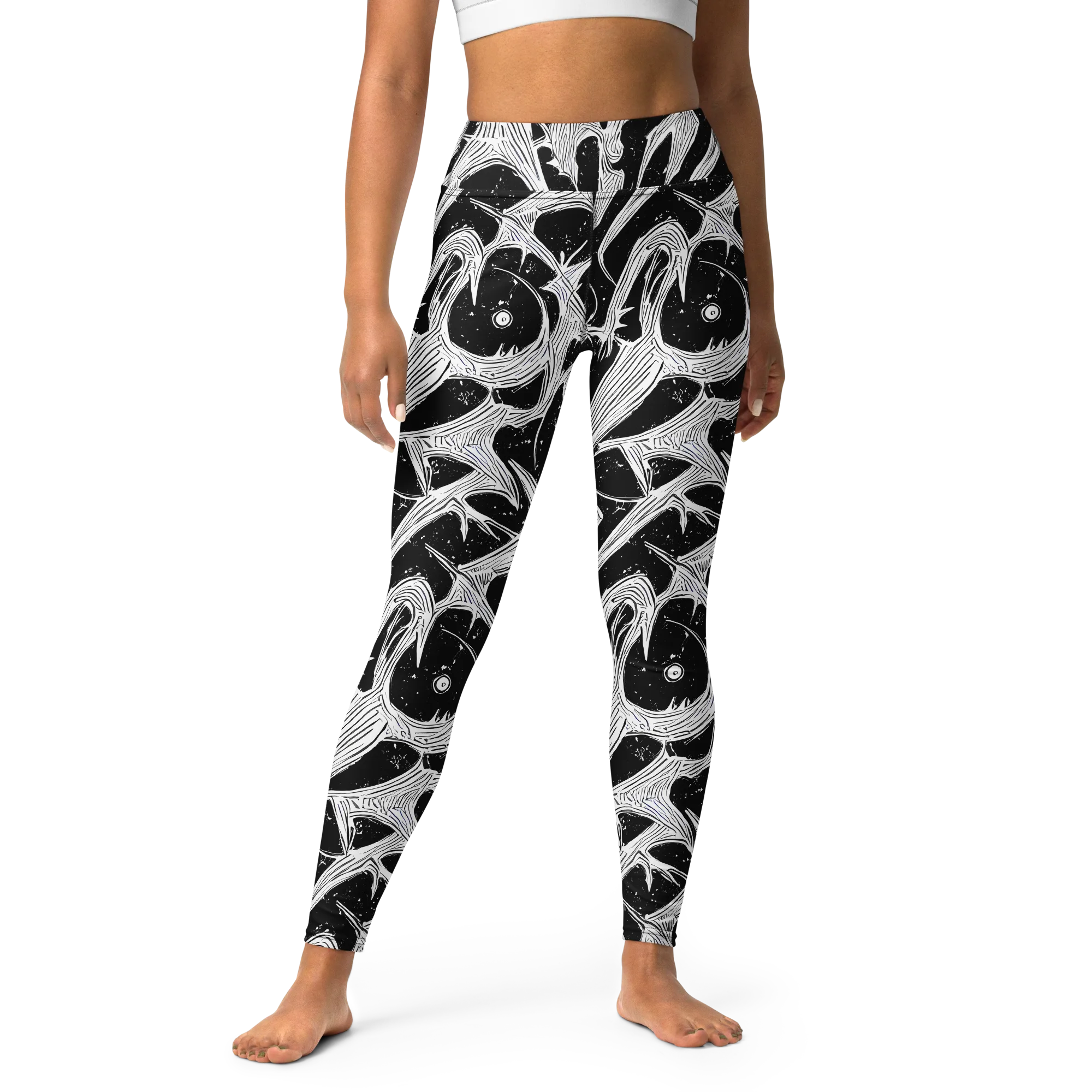 Inkwood Veins on Yoga Leggings — Front
