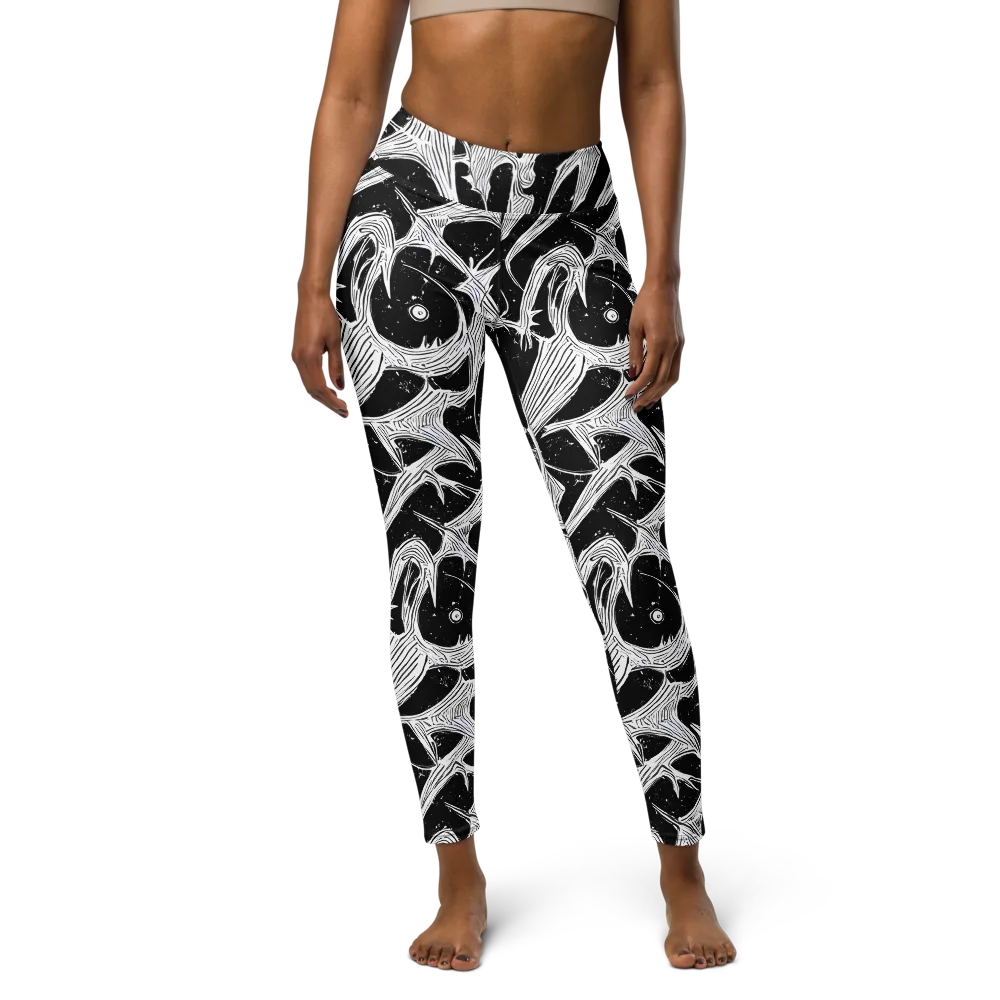 Inkwood Veins on Yoga Leggings — Front