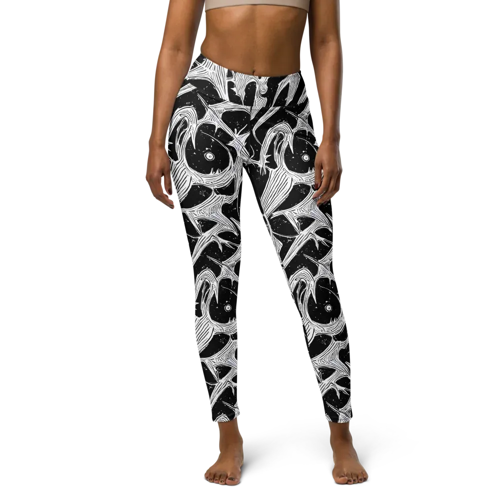 Inkwood Veins on Yoga Leggings — Front