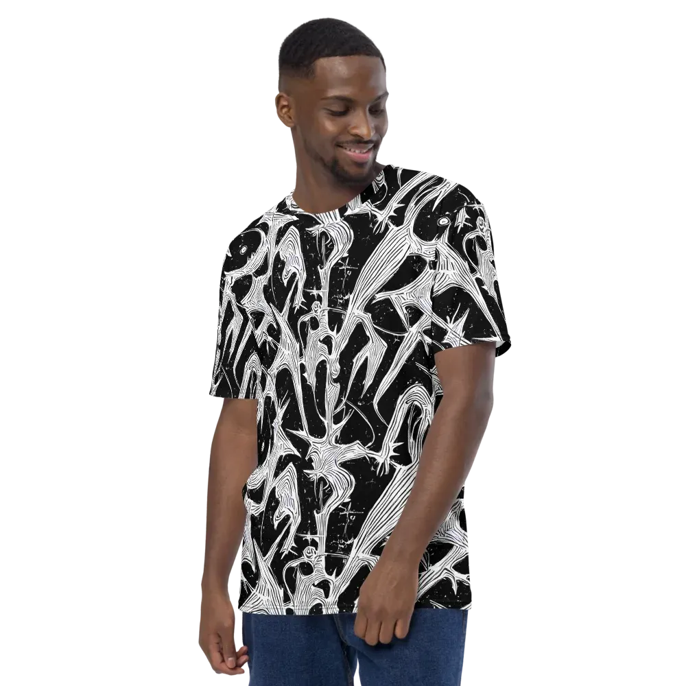 Inkwood Veins on Men's Crew Neck T-Shirt — Left