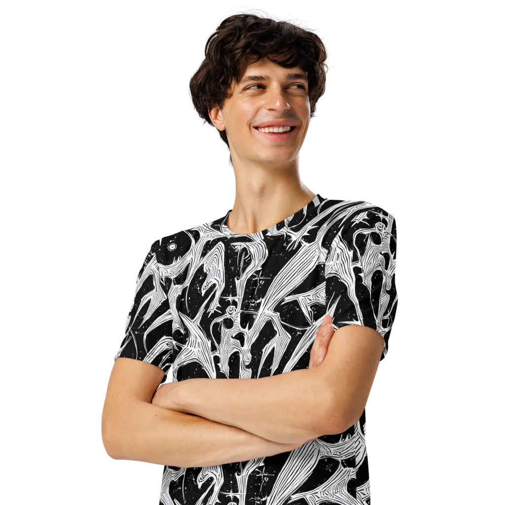 Inkwood Veins on Men's Crew Neck T-Shirt — Left Front