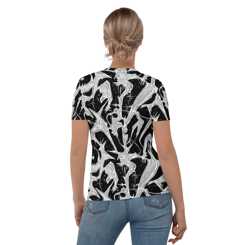 Inkwood Veins on Women's Crew Neck T-Shirt — Back