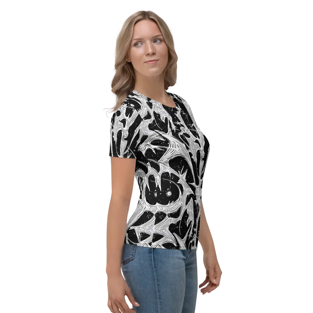 Inkwood Veins on Women's Crew Neck T-Shirt — Right
