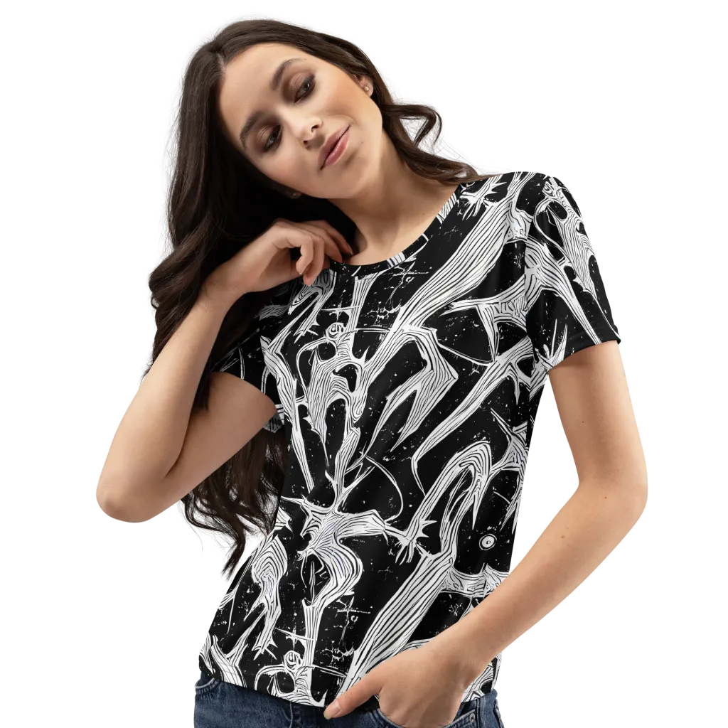 Inkwood Veins on Women's Crew Neck T-Shirt — Left Front