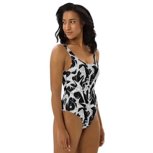 Inkwood Veins on a One-Piece Swimsuit