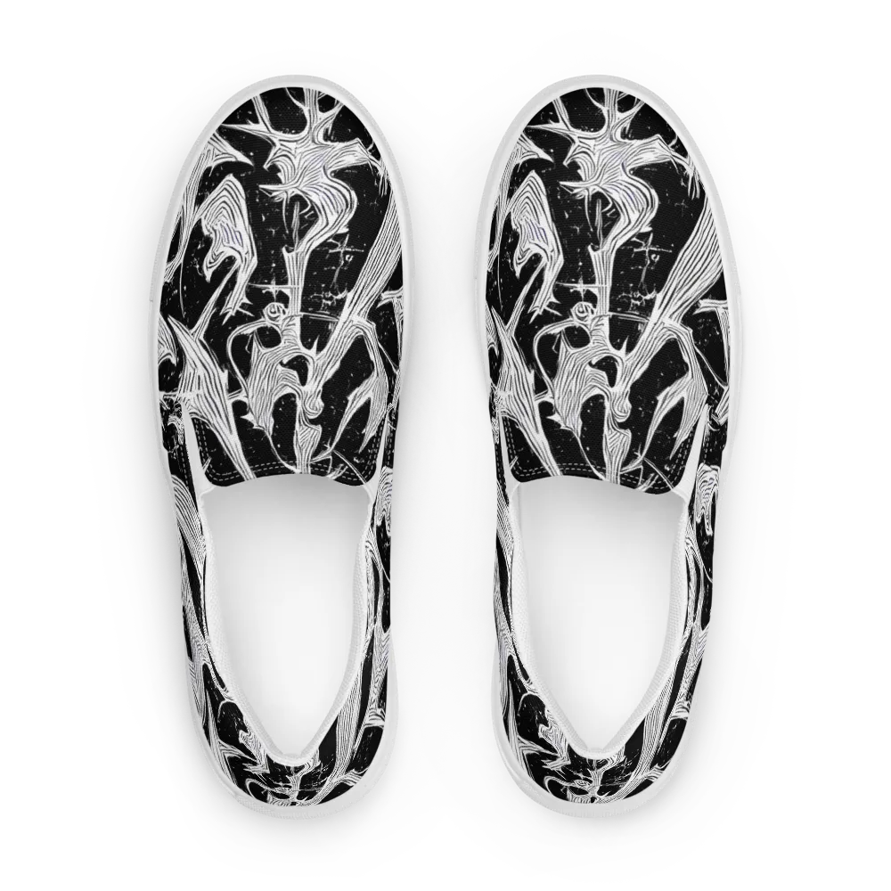 Inkwood Veins on Women's Slip-On Canvas Shoes — Front