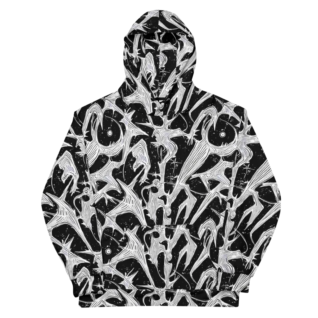 Inkwood Veins on Cotton Hoodie — Front