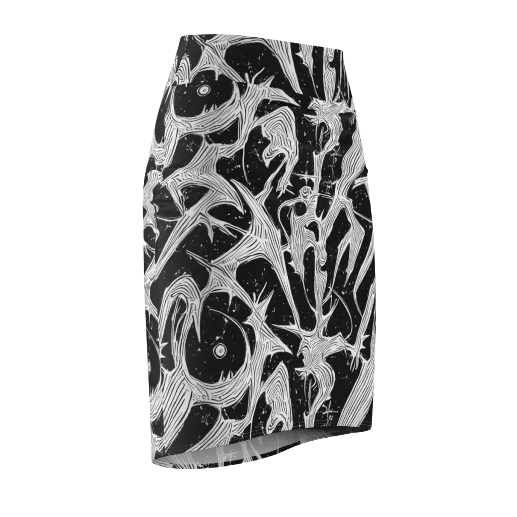 Inkwood Veins on Pencil Skirt — Front Side